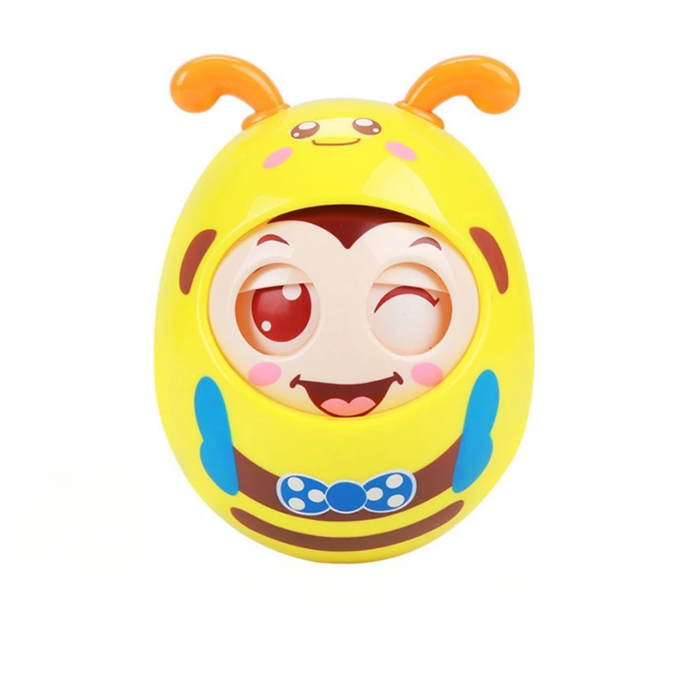 Baby Roly Poly Bee Tumbler Toy | Tummy Time Rocking Toy for Babies 3–12 Months