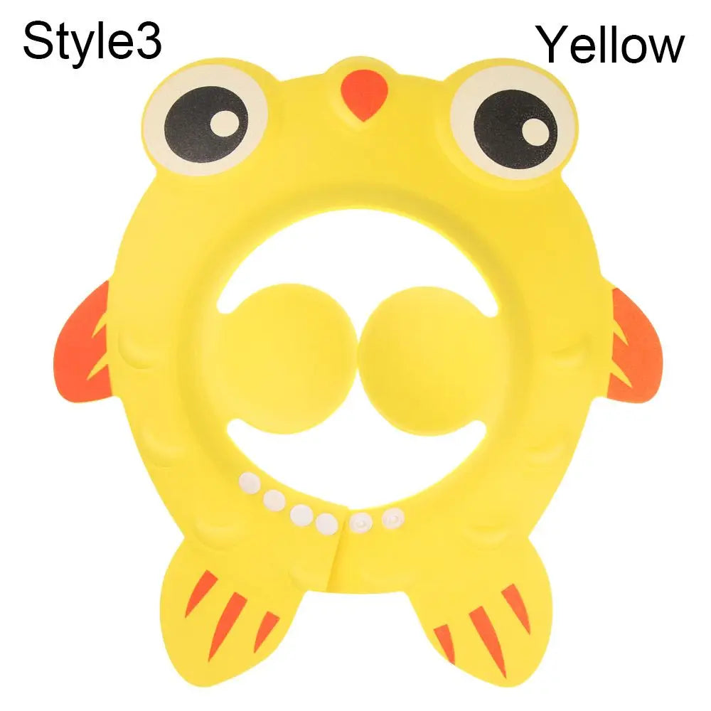 Baby Bath Shower Cap & Hair Shield | Waterproof Ear & Eye Protection | 3 Styles | Yellow, Pink & Blue