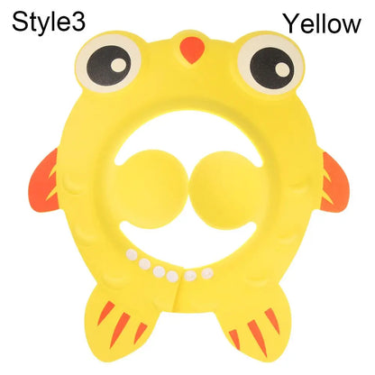 Baby Bath Shower Cap & Hair Shield | Waterproof Ear & Eye Protection | 3 Styles | Yellow, Pink & Blue