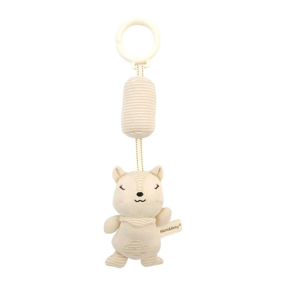 Baby Hanging Rattle Toy | High Contrast Plush Sensory Toy for Pram, Car Seat & Cot