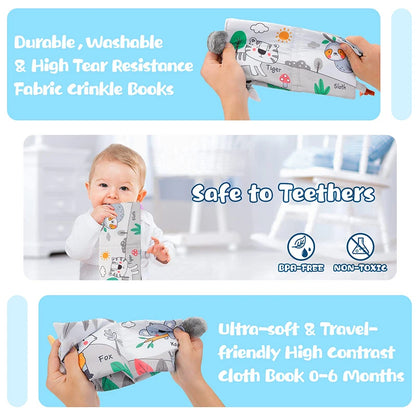 Soft 3D Sensory Cloth Book for Babies & Toddlers