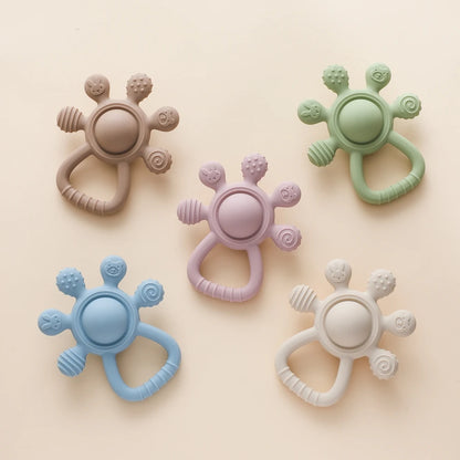 Baby Silicone Teether & Pacifier Chain Set