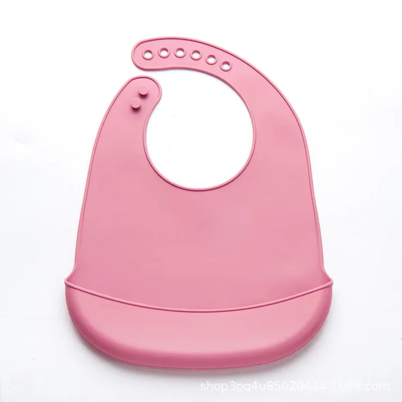 Silicone Baby Bib | Adjustable Waterproof Feeding Bib for Newborns & Toddlers, BPA-Free
