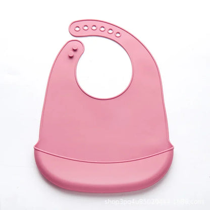 Silicone Baby Bib | Adjustable Waterproof Feeding Bib for Newborns & Toddlers, BPA-Free