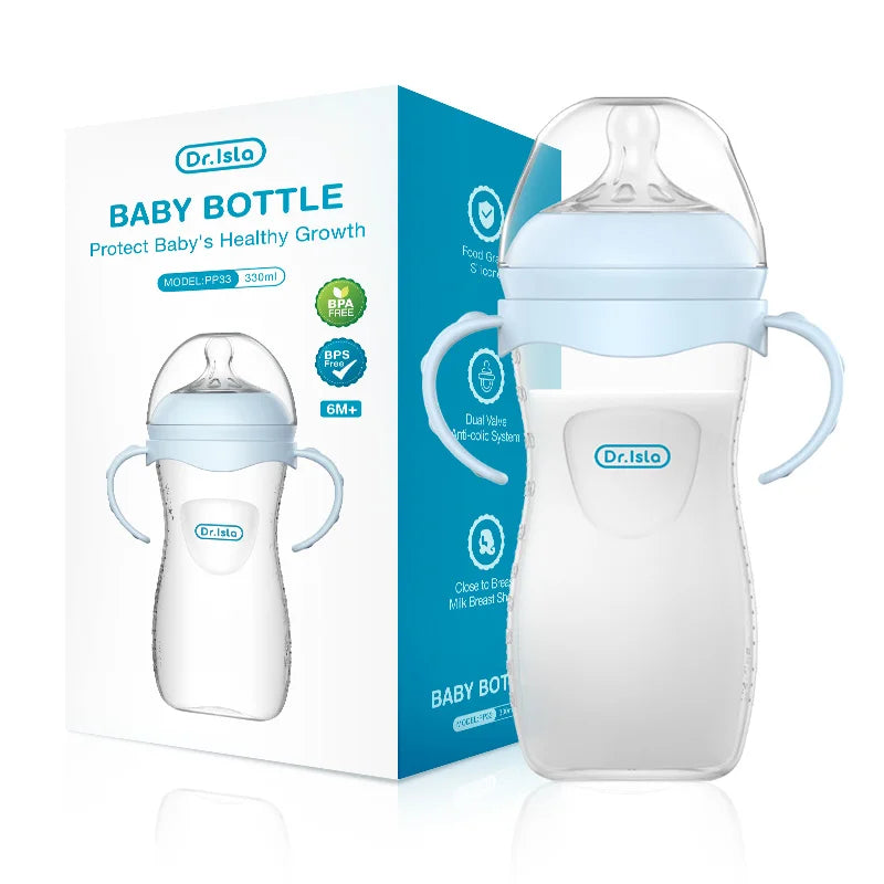 PP Baby Bottle with Handle | Anti-Colic Newborn Feeding Bottle 150ml / 240ml / 330ml