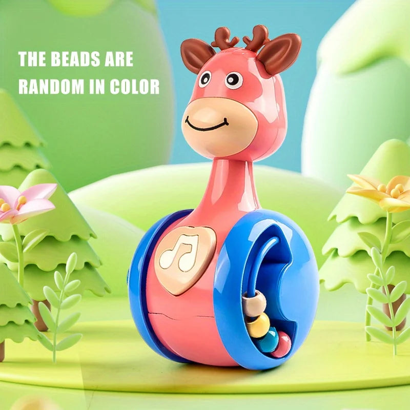 Baby Roly Poly Tumbler Wobbler Toy | Cause & Effect Sensory Toy for Infants 6–12 Months
