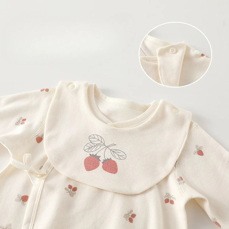 Newborn Romper & Bib Set — 100% Cotton Unisex