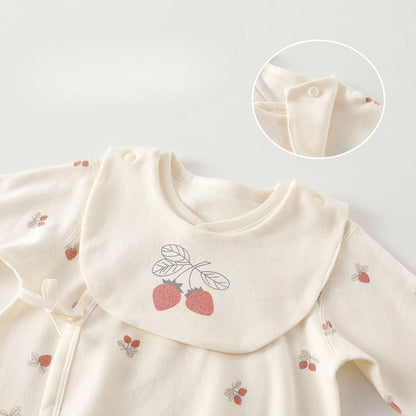 Newborn Romper & Bib Set — 100% Cotton Unisex
