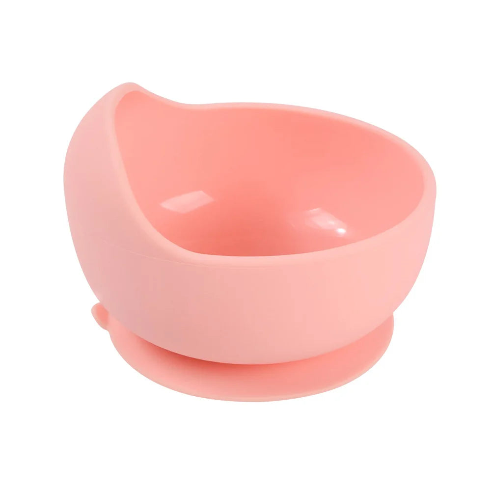 Baby Silicone Suction Bowl with Spoon | Waterproof Kids Feeding Tableware