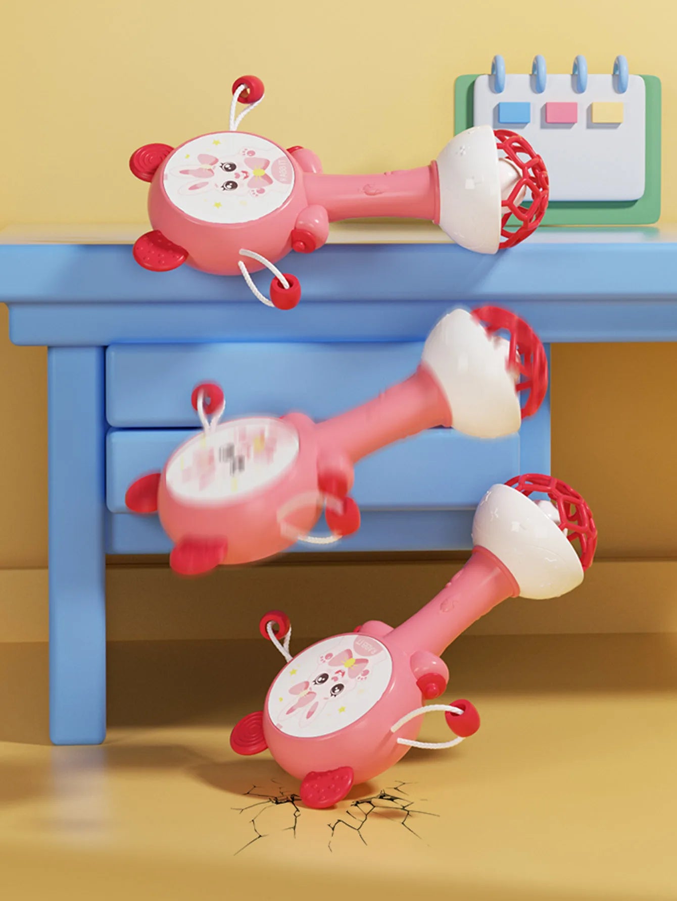 Baby Rattle Teether Hand Bell Toy