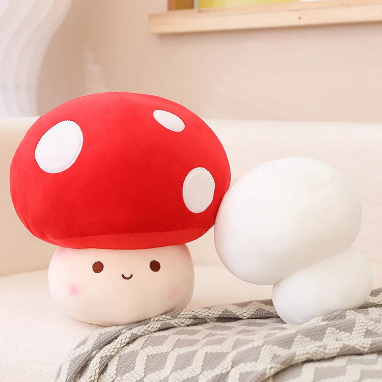 Kawaii Mushroom Plush Toy | Soft Stuffed Plant Cushion | Home Décor & Gift