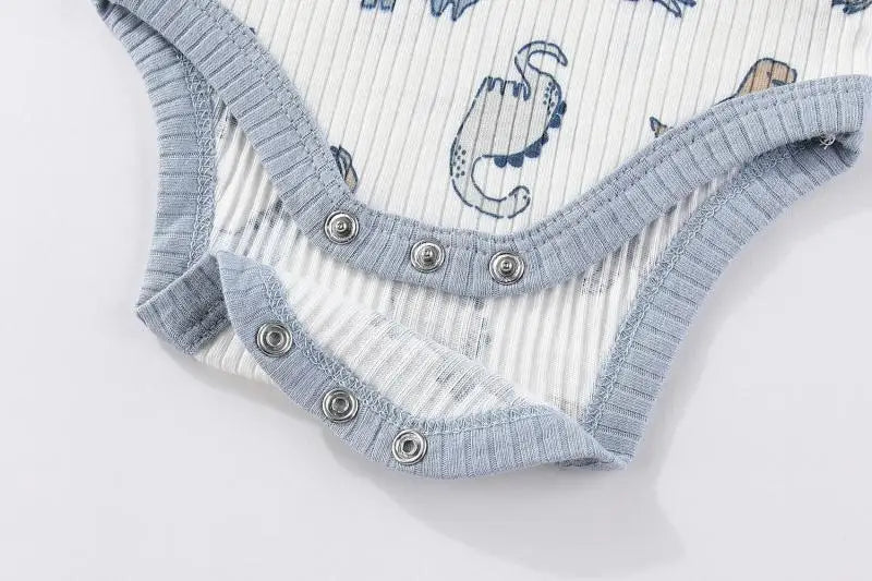 Baby Unisex Cotton Bodysuit 5-Pack | Short Sleeve Cartoon Print 0-12 Months