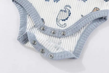 Baby Unisex Cotton Bodysuit 5-Pack | Short Sleeve Cartoon Print 0-12 Months