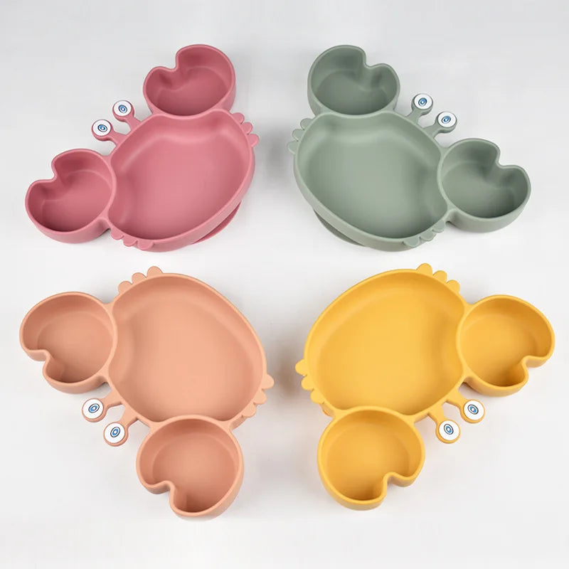 10-Piece Children's Silicone Dinner Set | Strong Suction Bowl, Plate, Fork & Spoon | BPA-Free