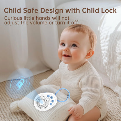 Baby White Noise Machine | 20 Soothing Sounds, Sleep in Minutes | Portable USB for Newborns & Travel