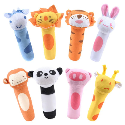 Baby Animal Plush Hand Bell Rattle Toy