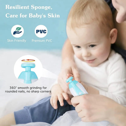 Electric Baby Nail Clipper with LED Light | 4-Speed Quiet Trimmer for Newborns
