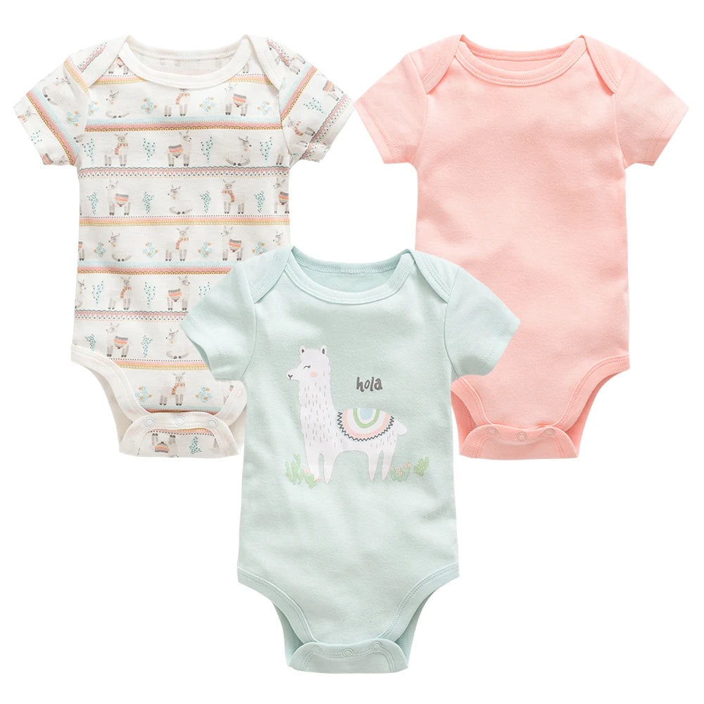Baby Cotton Bodysuit 6-Pack | Short Sleeve Unisex Romper 0-12 Months