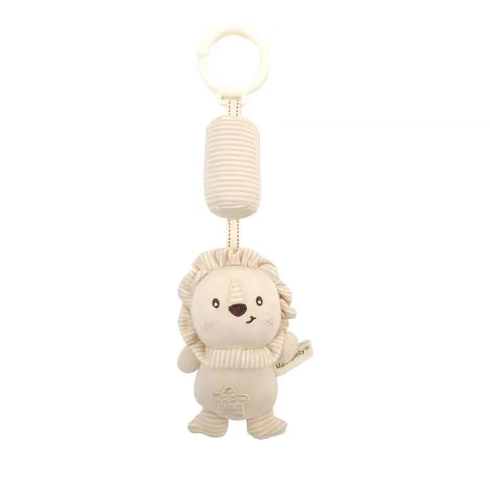 Baby Hanging Rattle Toy | High Contrast Plush Sensory Toy for Pram, Car Seat & Cot
