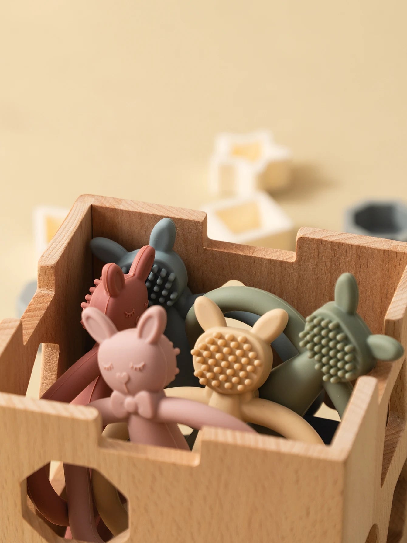 Silicone Rabbit Teether for Babies & Newborns