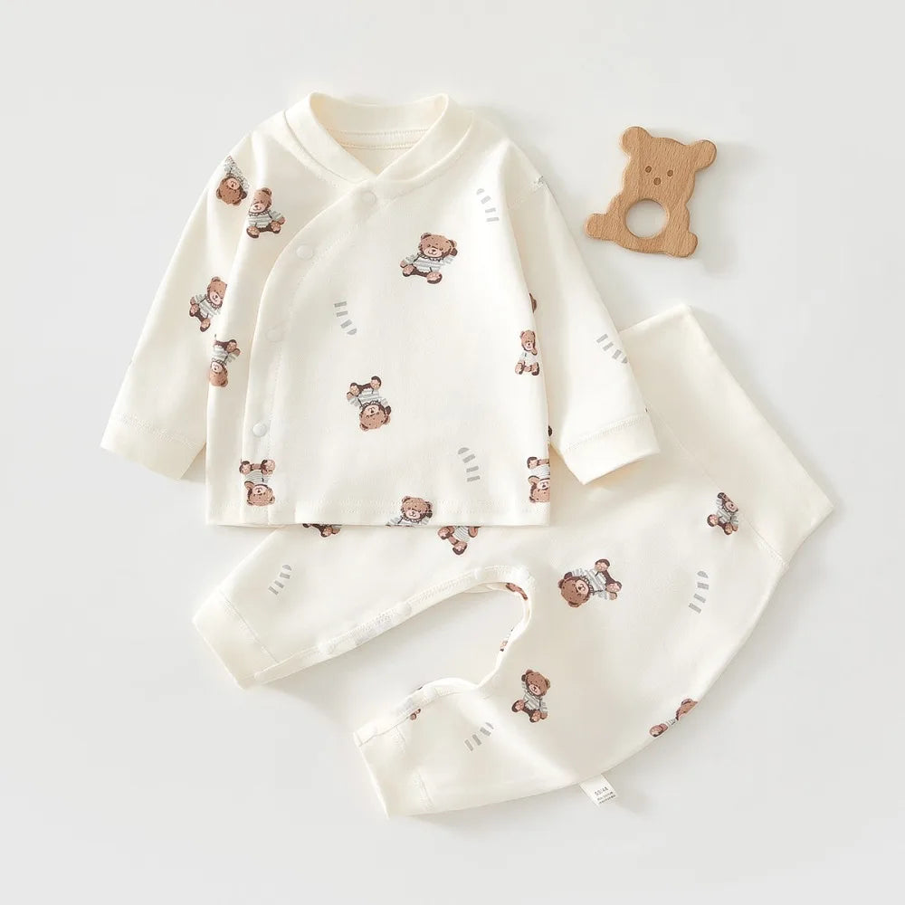2-Piece Baby Cartoon Pyjama Set | Cotton Top & Pants Autumn Winter 0-18M