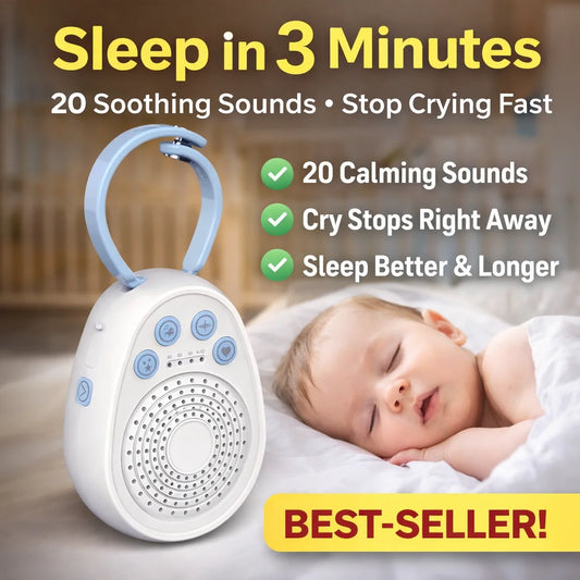 Baby White Noise Machine | 20 Soothing Sounds, Sleep in Minutes | Portable USB for Newborns & Travel