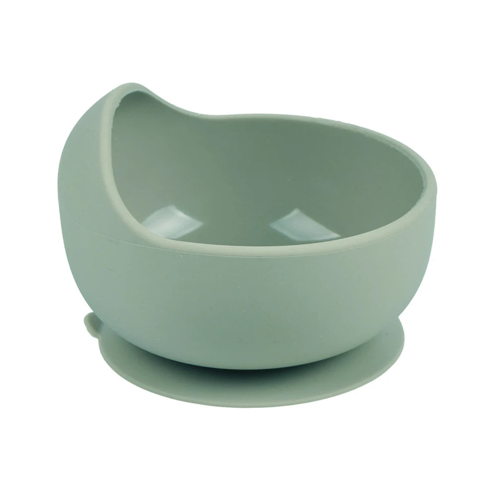 Baby Silicone Suction Bowl with Spoon | Waterproof Kids Feeding Tableware