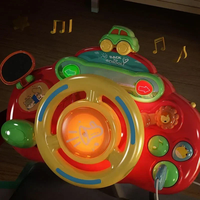 Baby Steering Wheel Toy | Electric Simulate Driving Toy for 0-36 Months