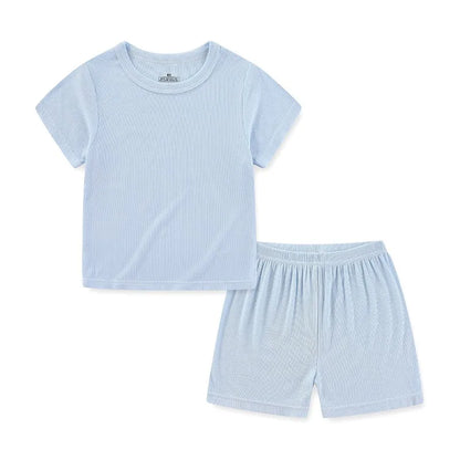 Kids Cotton 2-Piece Outfit Set | Short Sleeve Top & Shorts 12 Months–5 Years