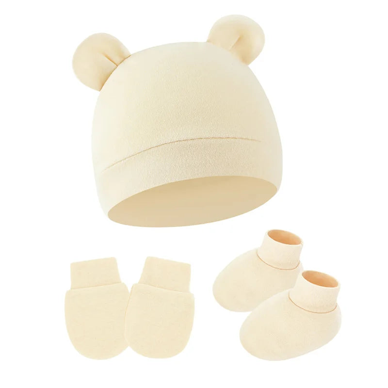 Baby Anti-Scratch Gloves & Foot Cover Set | Newborn Protection Kit