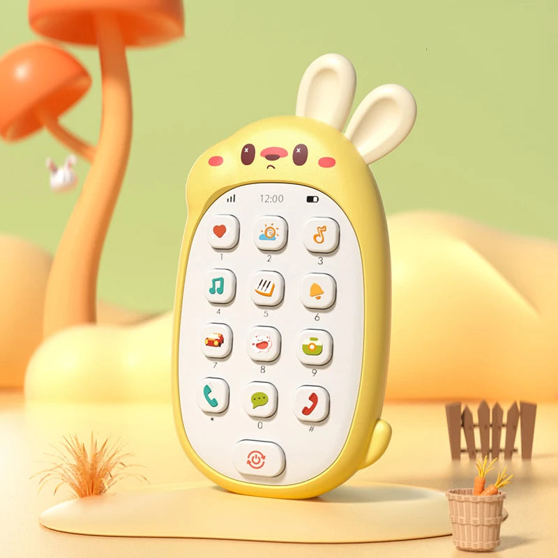 Baby Rabbit Music Phone Toy | Chewable Sensory Puzzle Toy for Toddlers