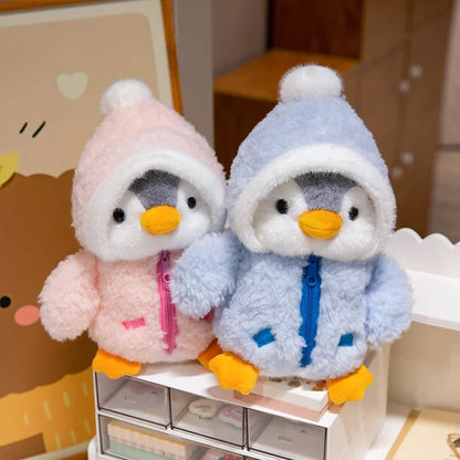 Cute Penguin Plush Toy | Soft Stuffed Animal with Clothes & Hat