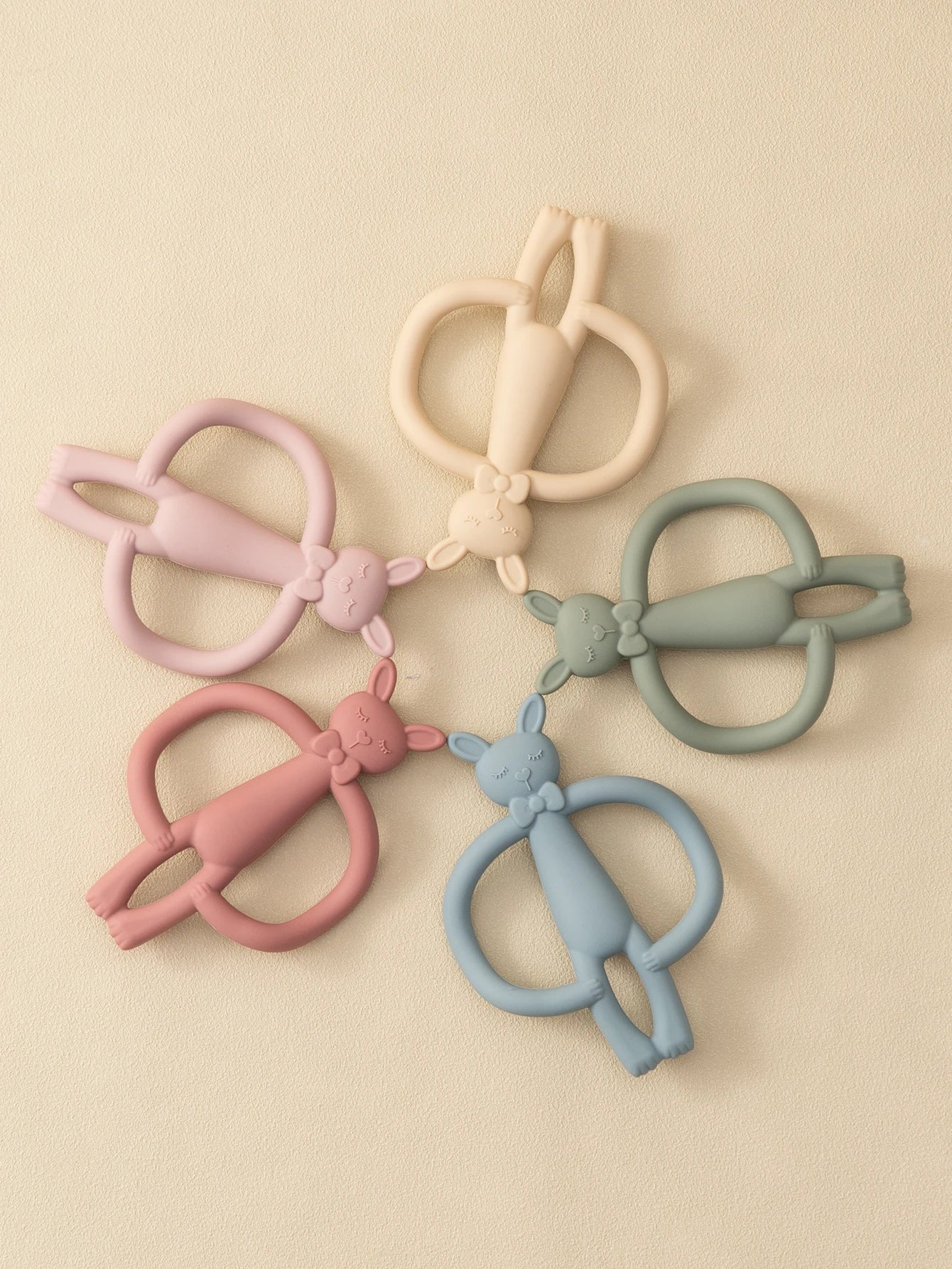 Silicone Rabbit Teether for Babies & Newborns