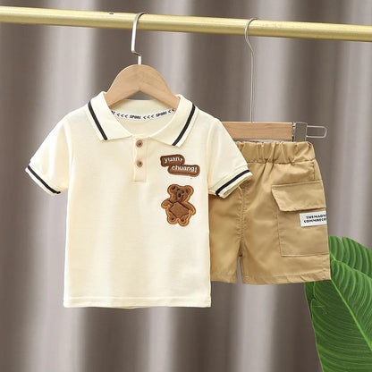 Kids Cotton T-Shirt & Shorts Fashion Set | Boys & Girls Summer 2PCS