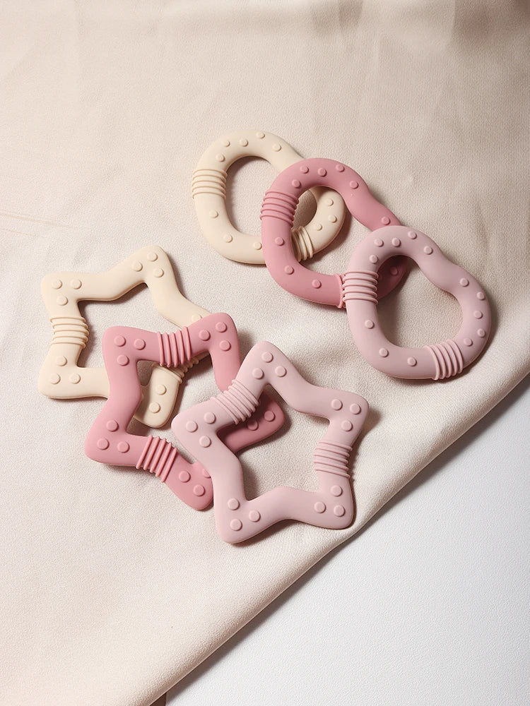Baby Star & Heart Silicone Teether