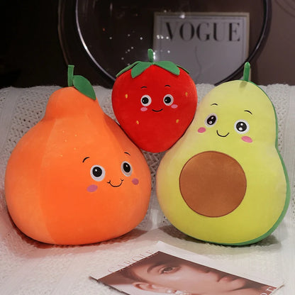 Kawaii Fruit Plush Toy | Soft Stuffed Fruit Pillow Doll | 6 Designs | 10cm, 20cm & 30cm