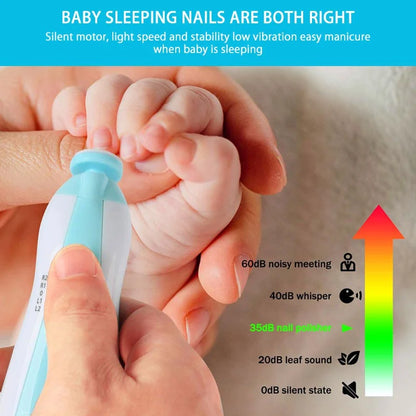 Electric Baby Nail Clipper with LED Light | 4-Speed Quiet Trimmer for Newborns