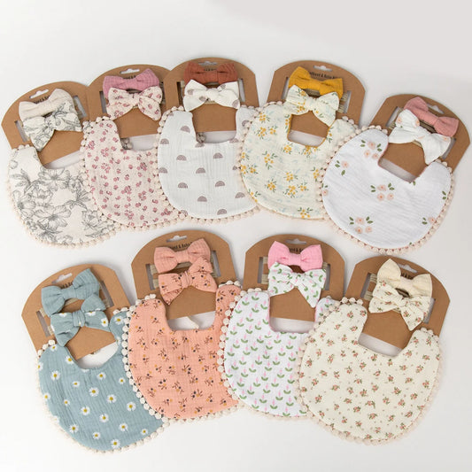 Baby Bib & Headband Gift Set