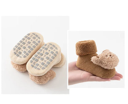 Baby Bear Socks | Soft Cotton Anti-Slip Newborn & Toddler Socks 0-3 Years