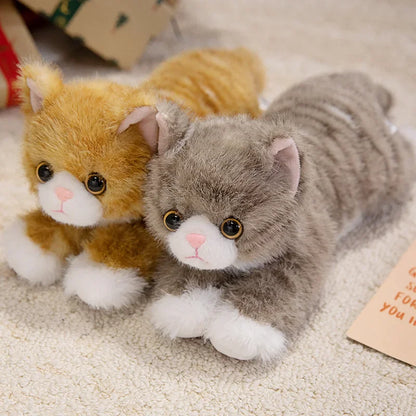 Realistic Cat Plush Toy | Lifelike Stuffed Kitten with Fur | 5 Colours | 40cm & 50cm