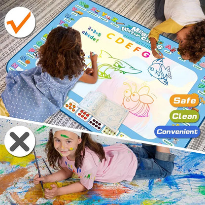 Kids Water Doodle Drawing Mat | Mess-Free Montessori Colouring Mat for Toddlers 3–8 Years