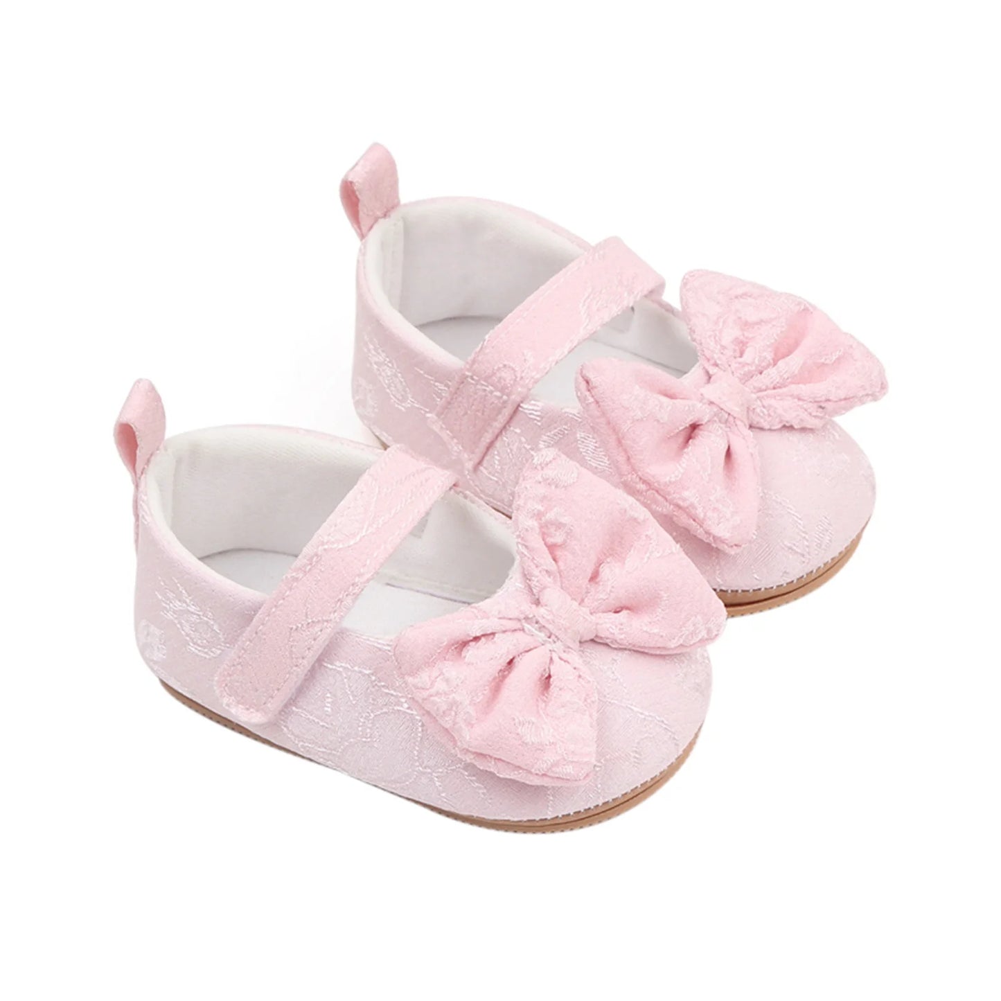 Baby Girls Bow Flower Soft Sole Princess Shoes | Non-Slip First Walker 0-18 Months