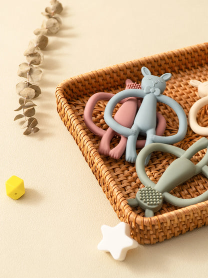 Silicone Rabbit Teether for Babies & Newborns