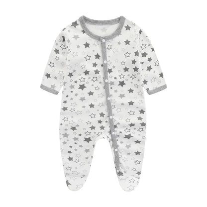Baby Cartoon Print Romper | Soft Cotton Bodysuit for Newborns 0–9 Months