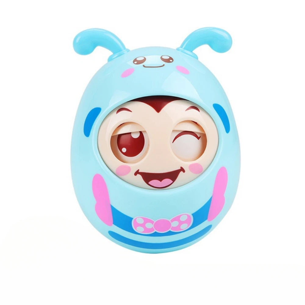 Baby Roly Poly Bee Tumbler Toy | Tummy Time Rocking Toy for Babies 3–12 Months