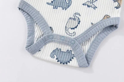 Baby Unisex Cotton Bodysuit 5-Pack | Short Sleeve Cartoon Print 0-12 Months