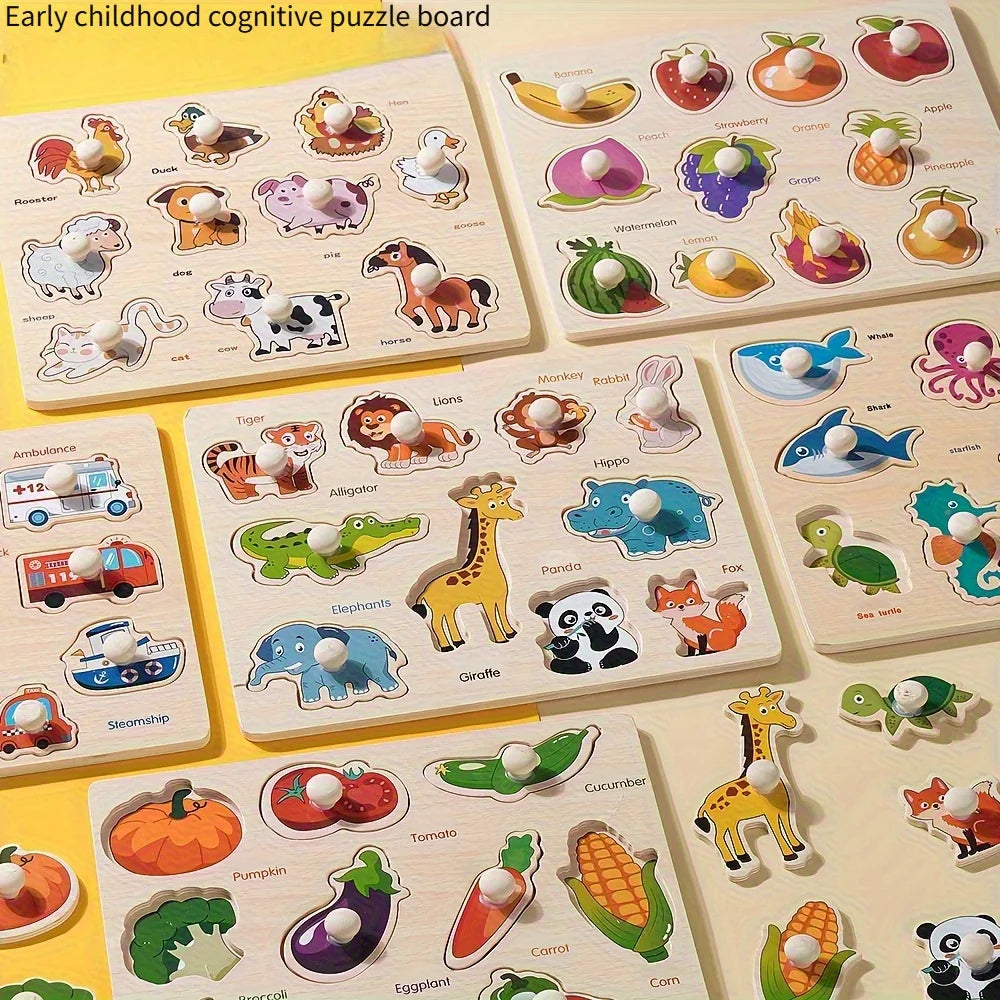 Montessori Shape Puzzle Board | Geometry Learning Toy for Toddlers & Preschoolers