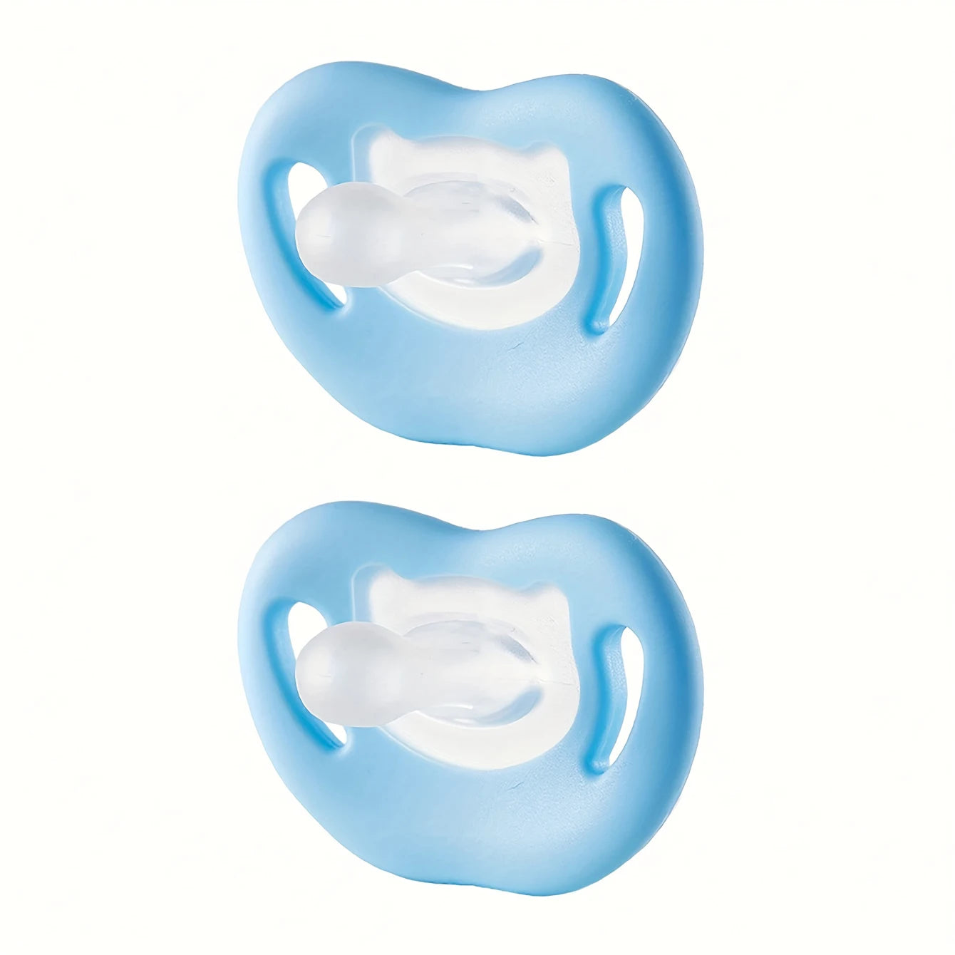 Silicone Baby Pacifier & Soother | Soft Thumb Nipple | Single & 2-Pack | Pink & Blue