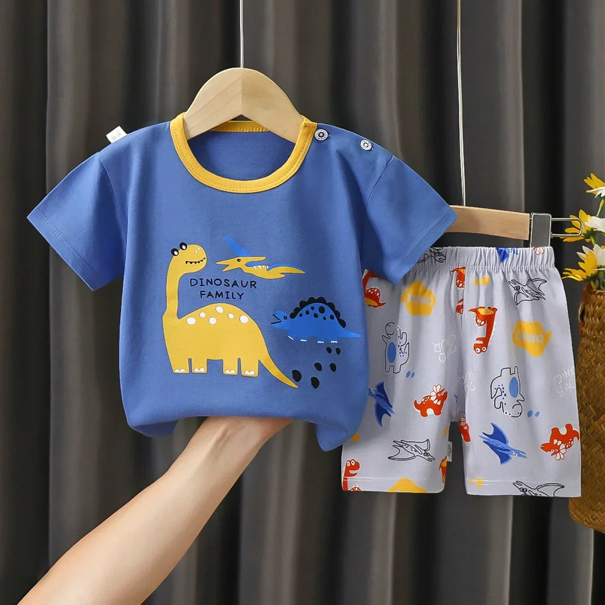 Kids Cotton T-Shirt & Shorts Set | Boys & Girls Summer Outfit 2PCS