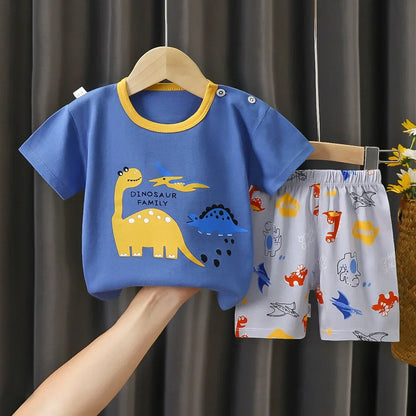 Kids Cotton T-Shirt & Shorts Set | Boys & Girls Summer Outfit 2PCS